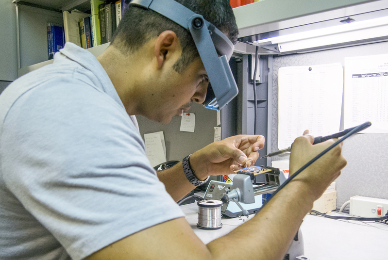 UC Mercec student working with laser at Castle